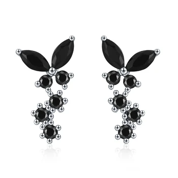 

SODROV Romantic 100% Genuine 925 Sterling Silver Female Earring Fine Jewelry Vintage Wedding Stud Earrings for Women I100