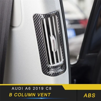

For Audi A6 C8 2019 Car Styling Rear Seat B Column Air Outlet Vent Panel Cover Trim Frame Sticker Interior Accessory