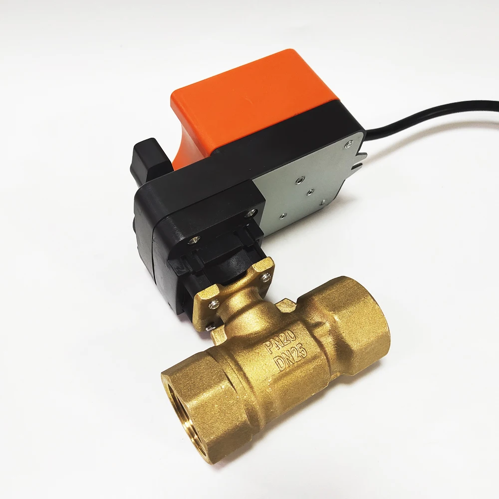 Water Control System Water Treatment for Air Conditioner Fan Coil DN32 DC24V Ball Electrical Valve Motorized Ball Valve Brass Ball Valve Water Control System Water Treatment for Air Conditioner Fan Coil DN32 DC24V Ball Electrical Valve Motorized Ball Valve Brass Ball Valve