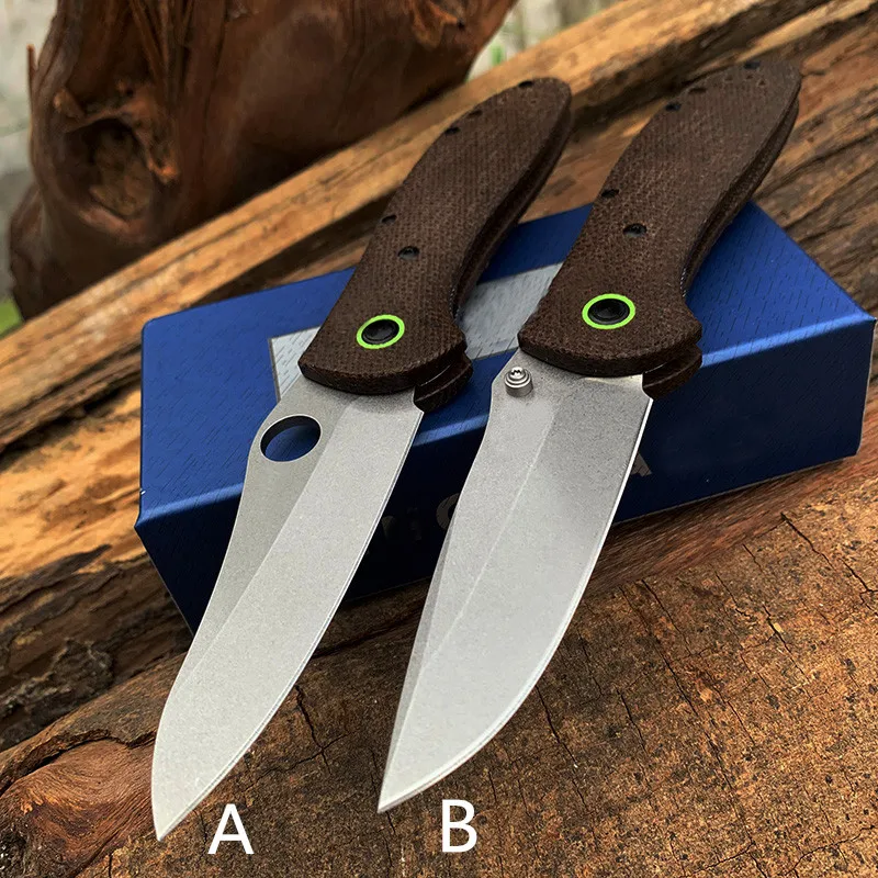 

precision machining 551 aluminum linen fiber CNC molding handle CPM-20CV outdoor Camping Hunting EDC tool