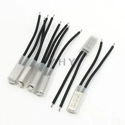 

250V 5A NC. 50C Bimetal Thermostat Temperature Control Switch 6 Pieces