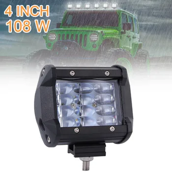 

1pcs 4 Inch 108W 10800LM Quad Row Off Road Car LED Work Light Combo LED Light Bar Driving Fog Lamps for Jeep SUV ATV Truck Boat