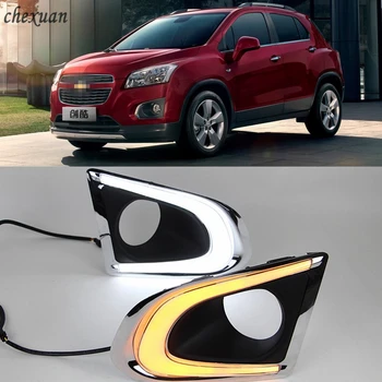 

CSCSNL 2PCS DRL For Chevrolet Chevy TRAX 2014 2015 2016 Daytime Running Lights fog lamp cover 12V Daylight