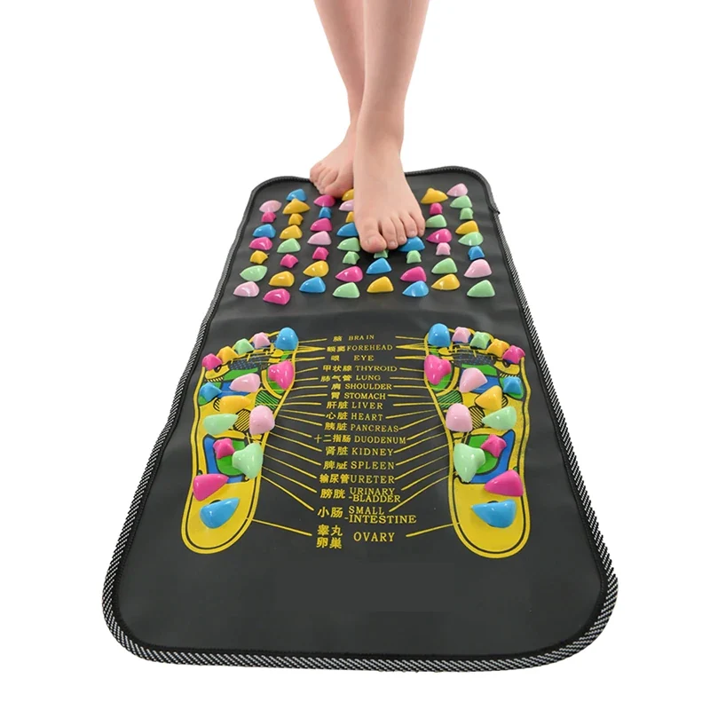 Massage Pad Chinese Reflexology Walk Stone Pain Relieve Foot Leg Spa Massage Mat Health Care EIG88