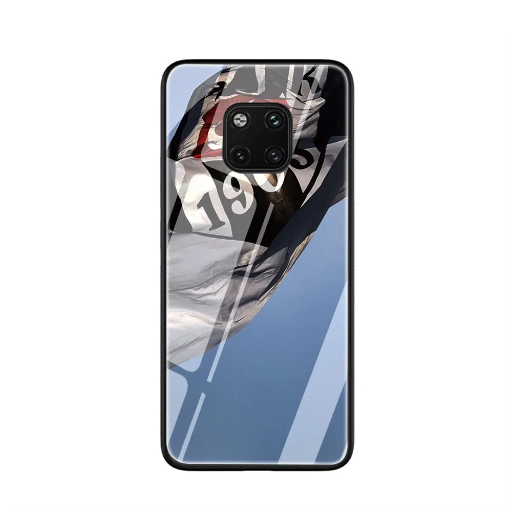 Турция Besiktas футбол закаленное стекло крышка чехол для Huawei P10 P20 30 mate 20 Honor 9 10 Lite Pro 7A 8X P Smart Y6 Y9