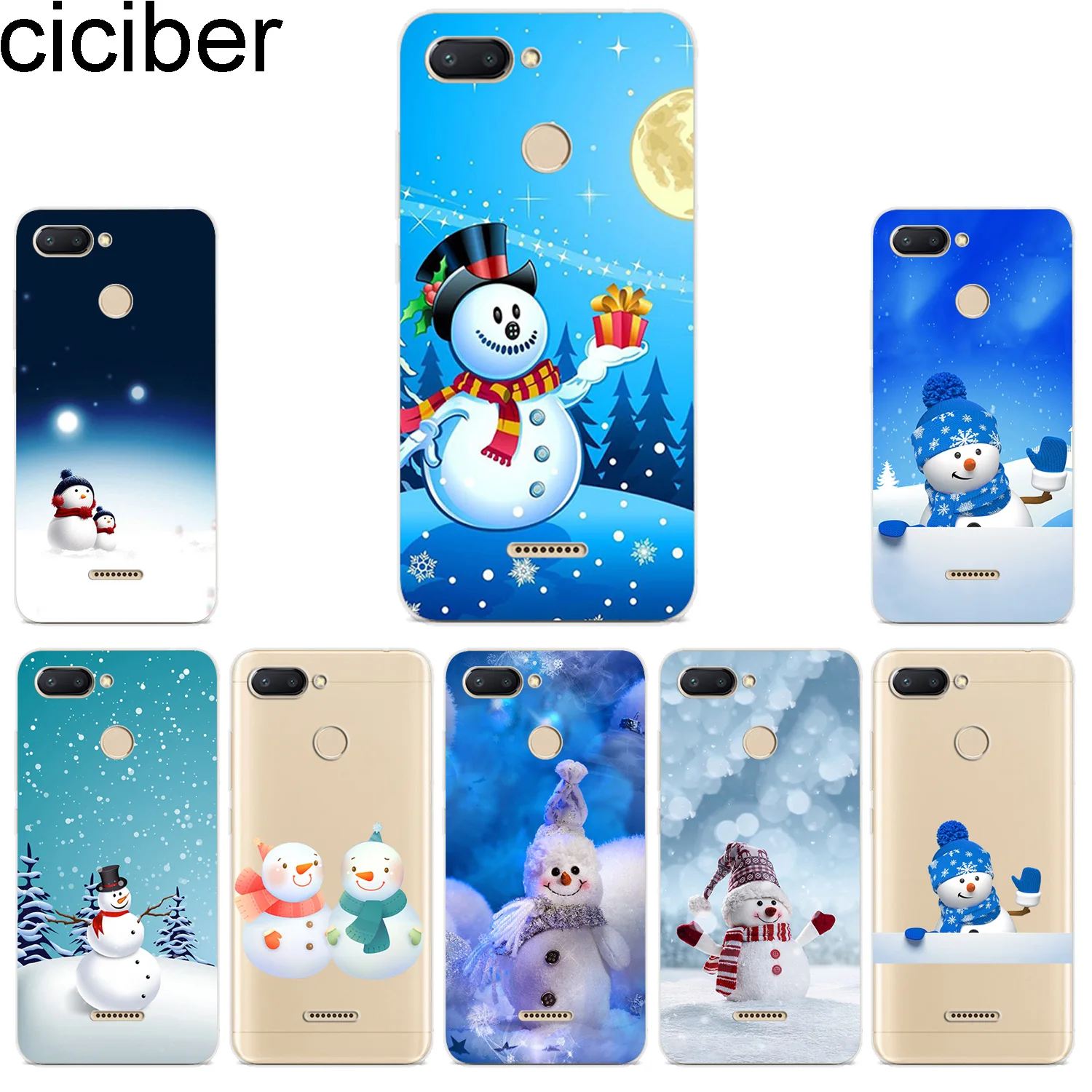 

ciciber Phone Case for Xiaomi Redmi Note 7 6 5 5A 4 4X 3 Pro Soft TPU Cover for Redmi S2 5Plus 6A 4A 3S Y1 Lite 6Pro Snowman