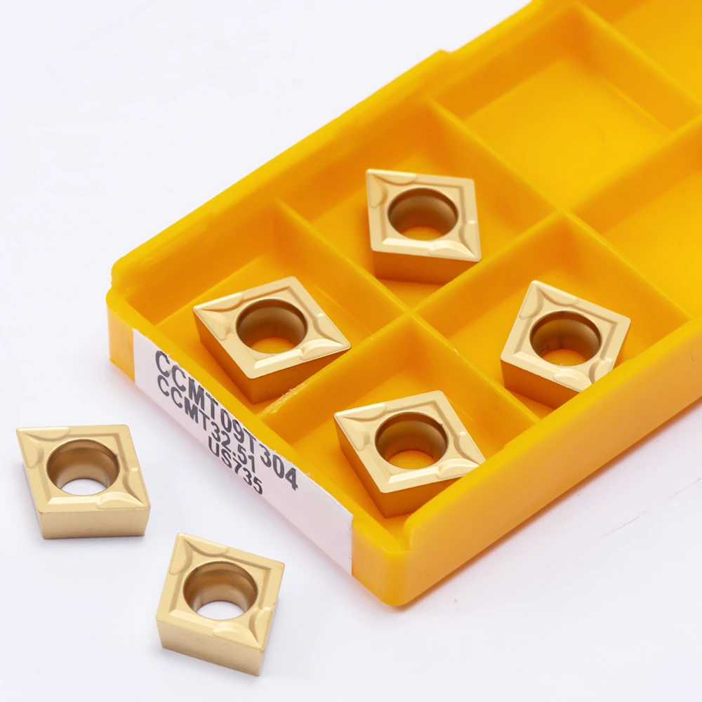 10PCS CCMT09T304 CCMT09T308 VP15TF UE6020 US735 Internal Metal Turning Tool Carbide Turning Insert Tool