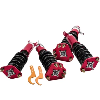 

24-Way Adj Damper Coilover Coilovers Kit for Honda Prelude 1992-2001 Coil Struts Suspension Top Mount Camber Plate Front Rear