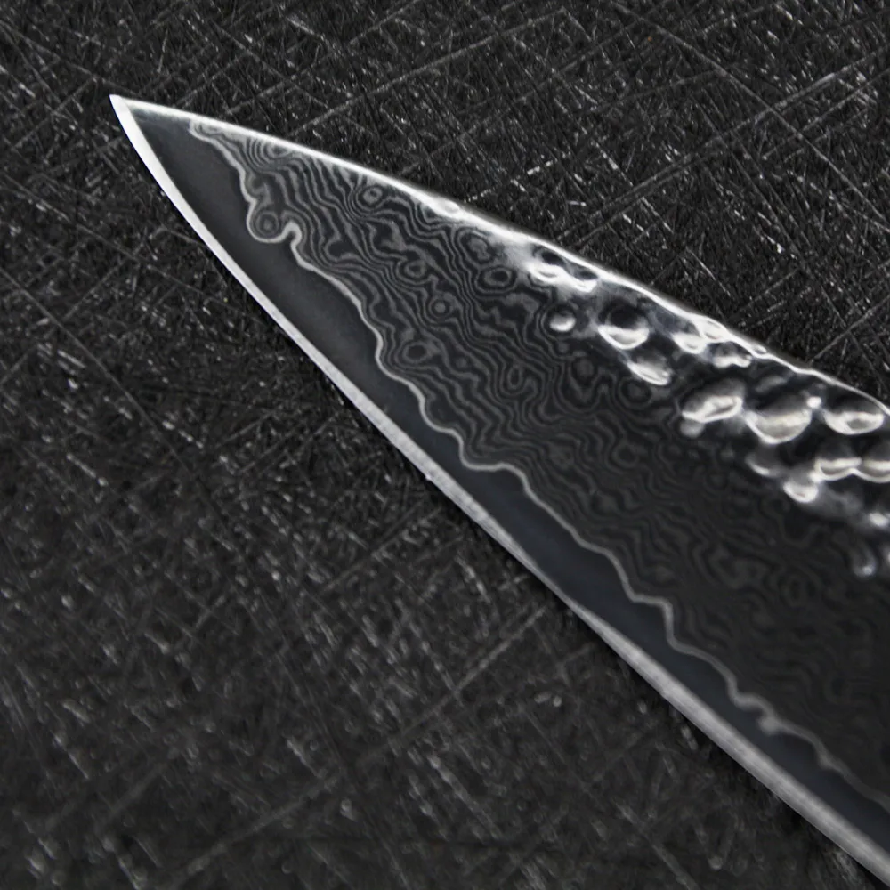 SUNNECKO 5PCS Kitchen Knives Set Sharp Chef Slicing Utility Knife 73 Layers Damascus Steel Japanese VG10 Blade Pakka Wood Handle