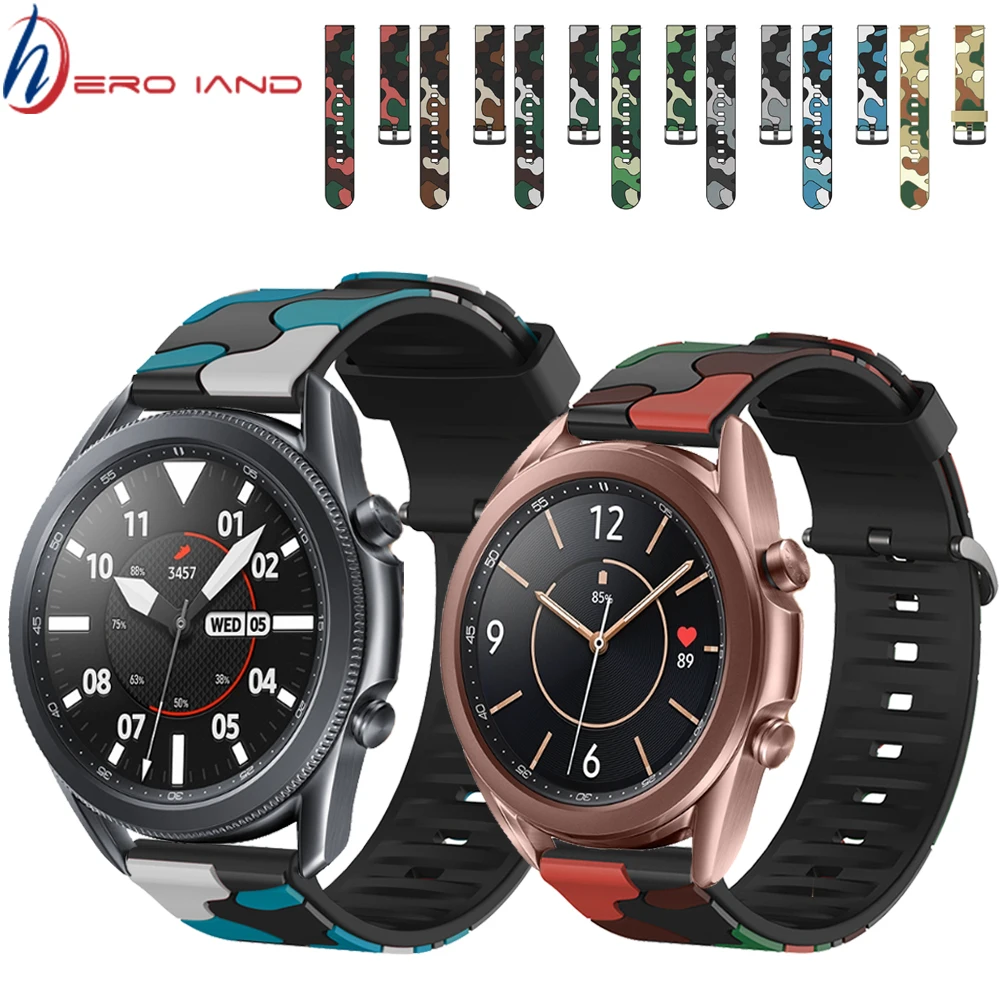 

Replaceable watch strap for Samsung Galaxy Watch 3 45mm 41mm Sport Silicone band for Galaxy watch3 Active 2 Bracelet Watchband