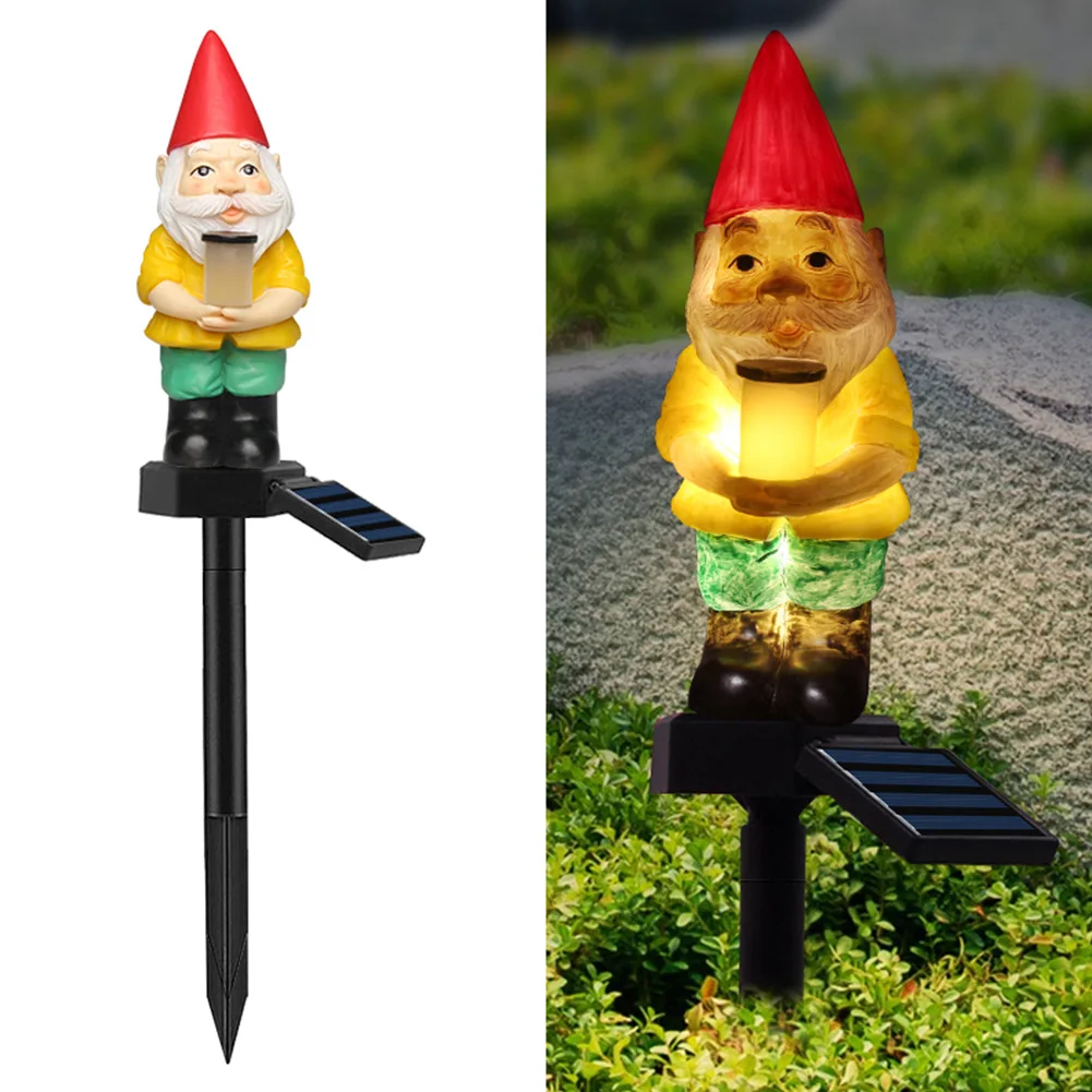 Патио полюсный садовый свет легко установить Солнечный портативный газон открытый украшения Санта Клаус Рождество декоративные водонепроницаемые