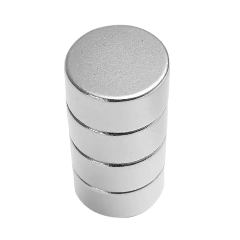 

4 Pack Neodymium Strongest Grade Rare Earth Round Disc Magnet Fridge Magnets Silver 20Mm X 10Mm
