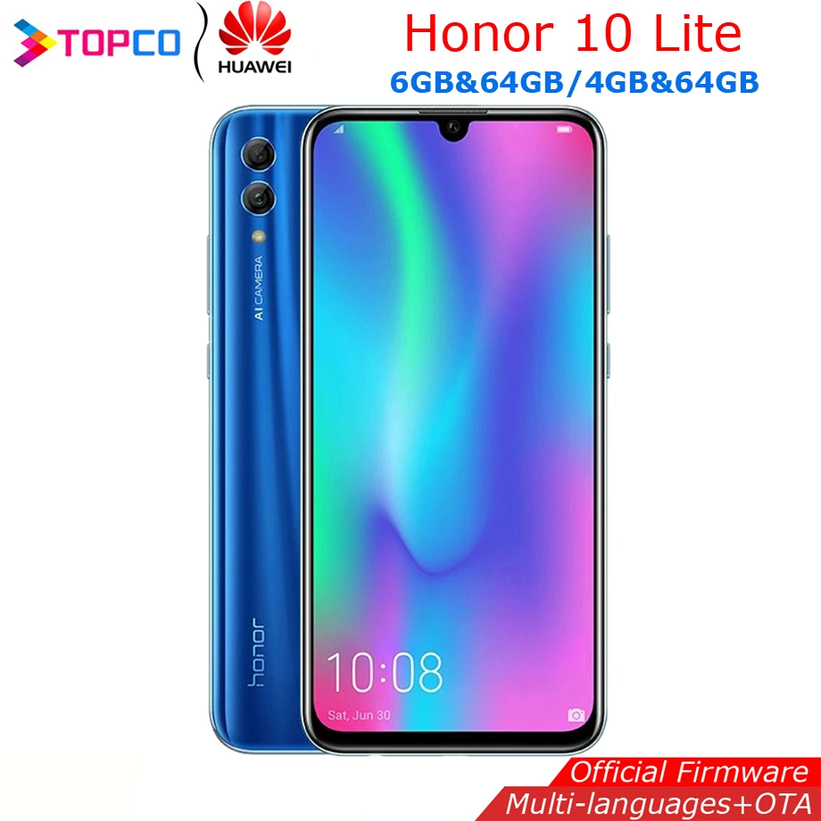 Huawei Honor 10 Lite мобильный телефон Восьмиядерный 6 21 '񠂸 mAh аккумулятор 24MP