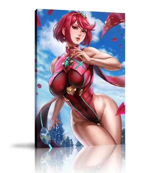 

HD Print Anime Game Posters Oil Painting Home Decor Wall Art on Canvas Pyra Xenoblade Canvas Printings Canvas Wall Art