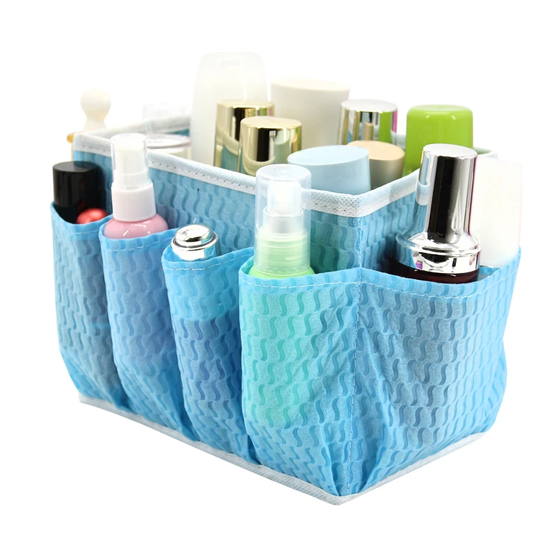 

Cosmetic Storage Boxes Multi-pocket Large Capatity Cosmetic Bag Portable for Storage Makeup Toiletry Nonwovens Makeup Organizers