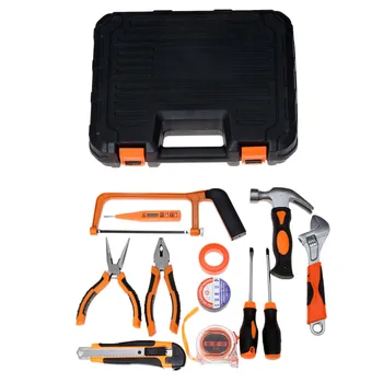 

12Pcs Electrician Wrench Repair Tool Sets Multifunctional Combination Carpentry Hand Tool Kit W/Plastic Toolbox Storage Case