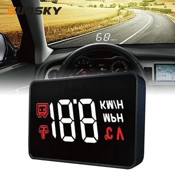 

A100 HUD 3.0 inch OBD II Car Head Up Display Speed Water Temperature Alarm Voltage & Low Voltage Alarm Shift Reminder