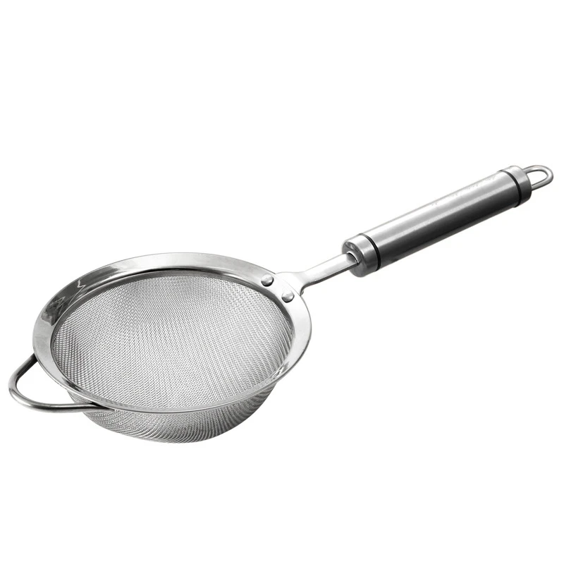 

Stainless Steel Kitchen Colander Fine Mesh Food Strainer Flour Sieve Baking Tools Pasta Quinoa Noodles Sieve Kitchen Utensil Pro