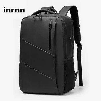 

inrnn Casual Business Men Backpack 15.6 inch Laptop Backpacks Male USB Charging Travel Bag Waterproof Men's Backpack Mochila New