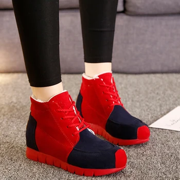 

Lucyever Women Short Plush Warm Snow Boots 2020 Fashion Mix Color Flat Ankle Boots Woman Casual Platform Winter Shoes Female