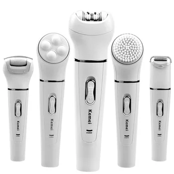 

Facial Cleansing Brushes Electric Facial Massager 5 In 1 Deep Body Face Cleanser Shaver Epilator Women Daily Face Skin Care