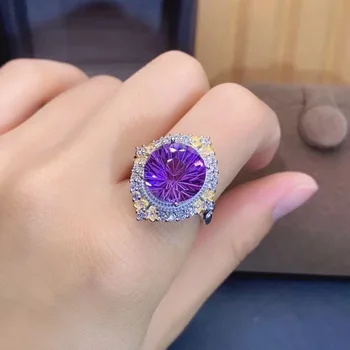 

Natural and real amethyst rings Free shippinggemstone 925 sterling silver Ring ,Wedding Ring