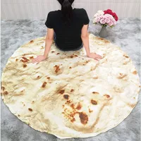 Pizza Tortilla Tortilla Blanket Pita Lavash soft blanket for bed wool sofa plaid plush bedspread Manta Burrito Koce 6