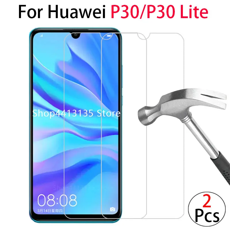 Закаленное стекло для huawei p30 lite чехол p 30 light p30lite защитная пленка экрана huawey huwei hawei