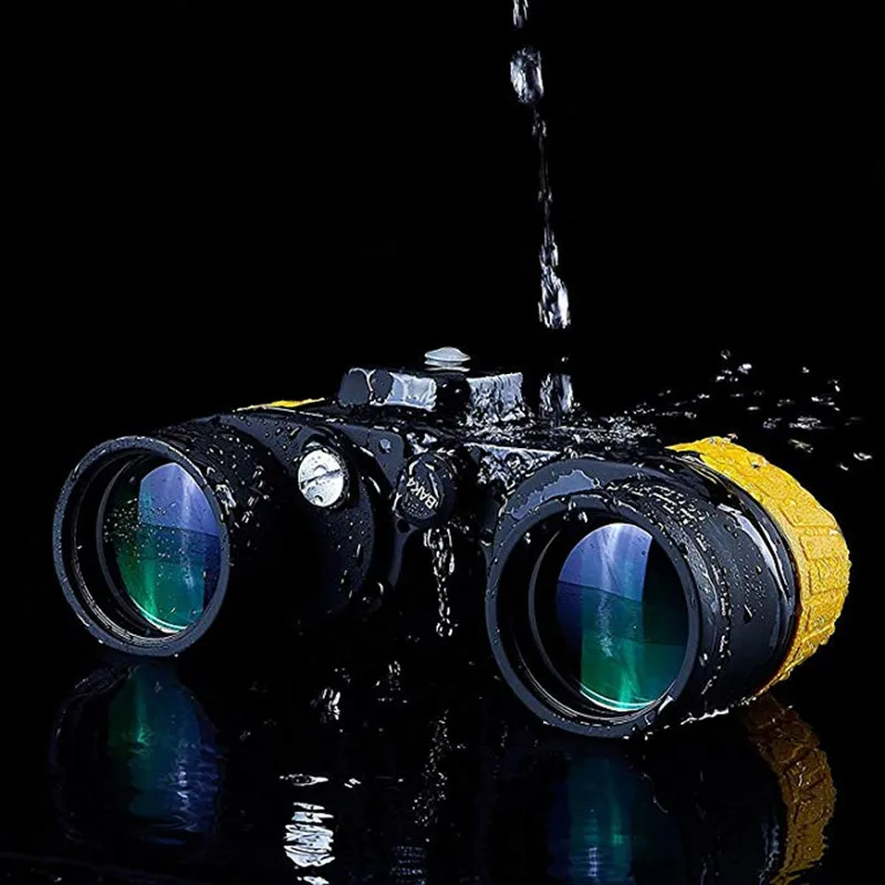 Marinhos para Adultos Rangefinder à Prova de Nevoeiro Lente à Prova Água para Navegação 7x50 com Visão Binóculos Noturna Bússola Prisma Dwaterproof Bak4 5 Telescópio e binóculos