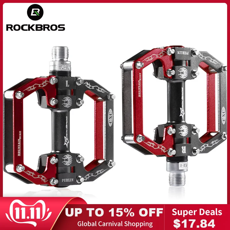 Günstige ROCKBROS Ultraleicht Professionelle Hight Qualität MTB Berg BMX Fahrrad Bike Pedale Radfahren Sealed Bearing Pedale Pedal 5 Farben