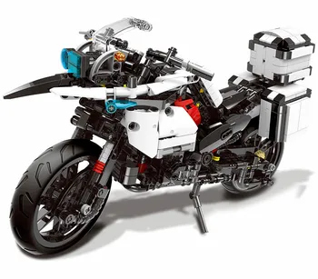 

Science And Technology Series Patrol Motorcycle Assembly Inserted Building Blocks Educational Small Particles 1075pcs XB03019