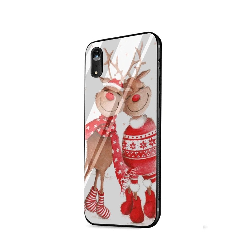 Мобильный телефон чехол для iPhone 5 5S SE 6 6s 7 8 Plus iPhone 11 Pro 6P 7P 8 P X XS XR Max милый Рождественский лось снеговик