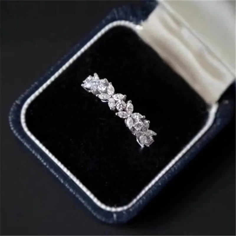 CC Wedding Rings For Women Silver Plated Simple Single Row Cubic Zirconia Temperament Jewelry Ring CC3118 silver rings
