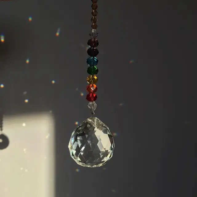 30 Mm -Es Prism Sun Light Catcher, Függő Ablakok Kristályok, Nyári Ajándék, Csakra Alapok Nyolcszögletű Gyöngyök, Hálószoba, Kerti Dekoráció. Rainbow Maker - Image 2