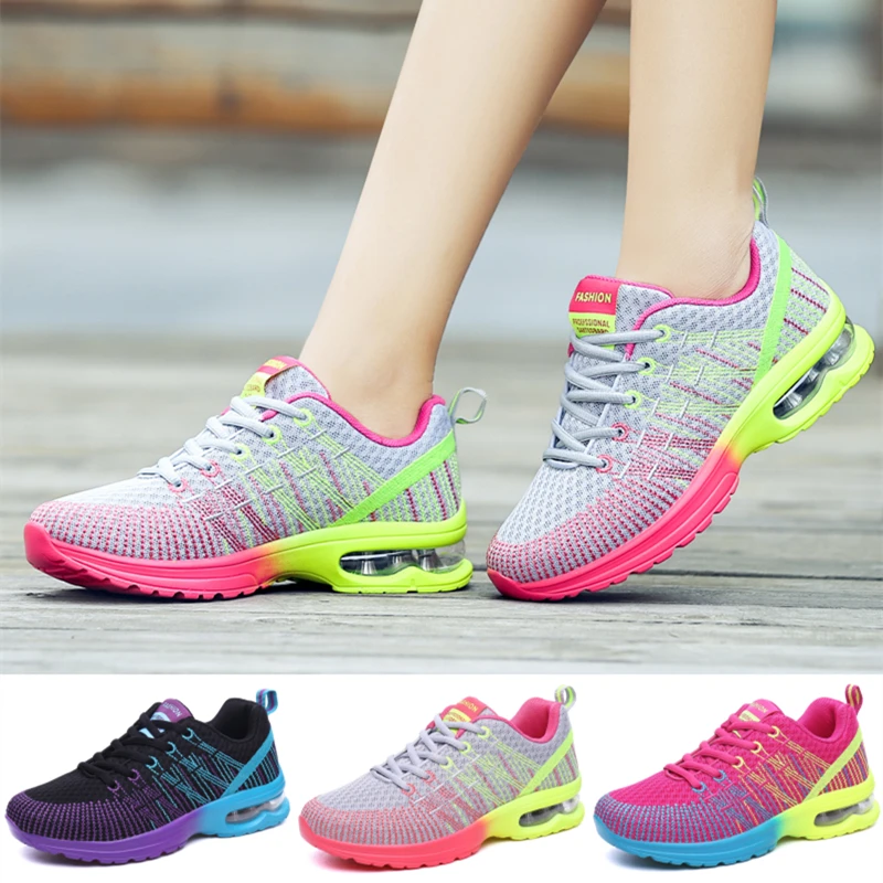 colorful running shoes women's