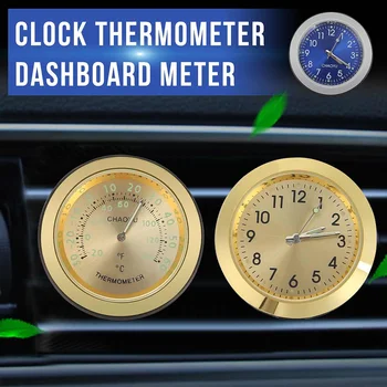 

KROAK Car Electronic Clock Conditioner Air Outlet Thermometer Dashboard Hygrometer Meter Aromatherapy Auto Luminous Quartz Clock
