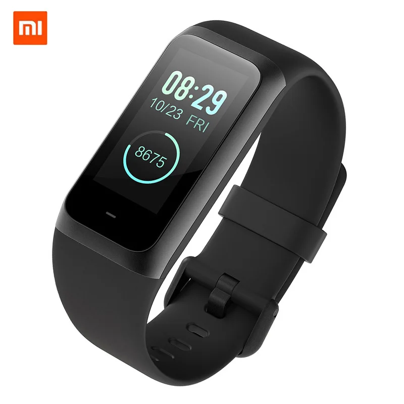 Смарт-часы HUAMI Amazfit Band 2 с сенсорным IPS экраном пульсометром водонепроницаемые до 50