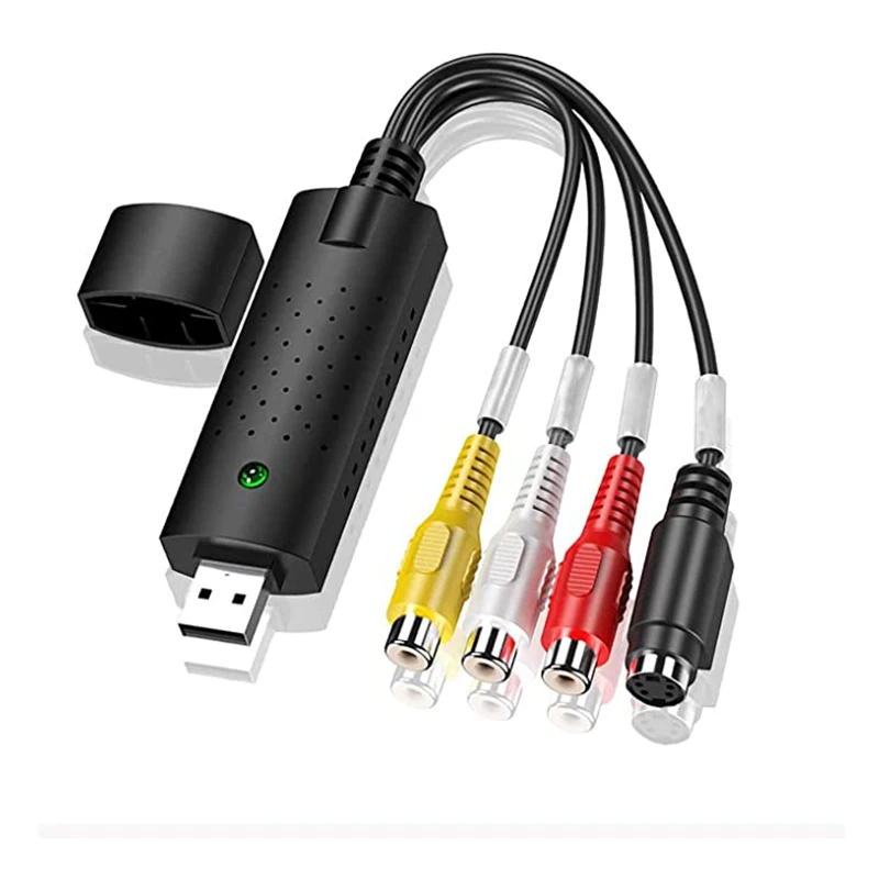 Adattatore Di Acquisizione Video Usb 2.0 Convertitore Da Vhs A Usb Adattatore Pc Tv Supporto Audio Video Win 2000/Win Xp/Win Vista/Win 7/Win 8/Win 10