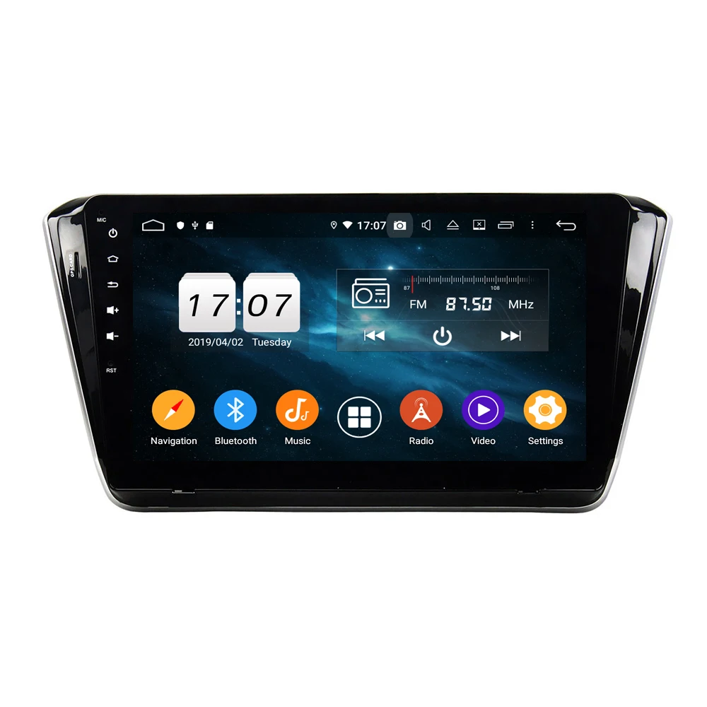 10,1 ”Android 9 4+ 64G встроенный DSP ips Автомобильный gps навигатор для SKODA SUPERB- головное устройство мультимедийный Кассетный плеер рекордер