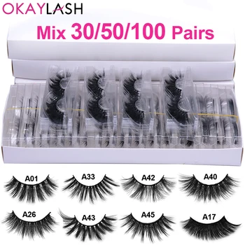 

OKAYLASH Top Quality Bulk High Volume Fluffy Natural Cruelty Free 3D Mink Fake Eyelashes Beauty Makeup Wholesale Lash Vendor