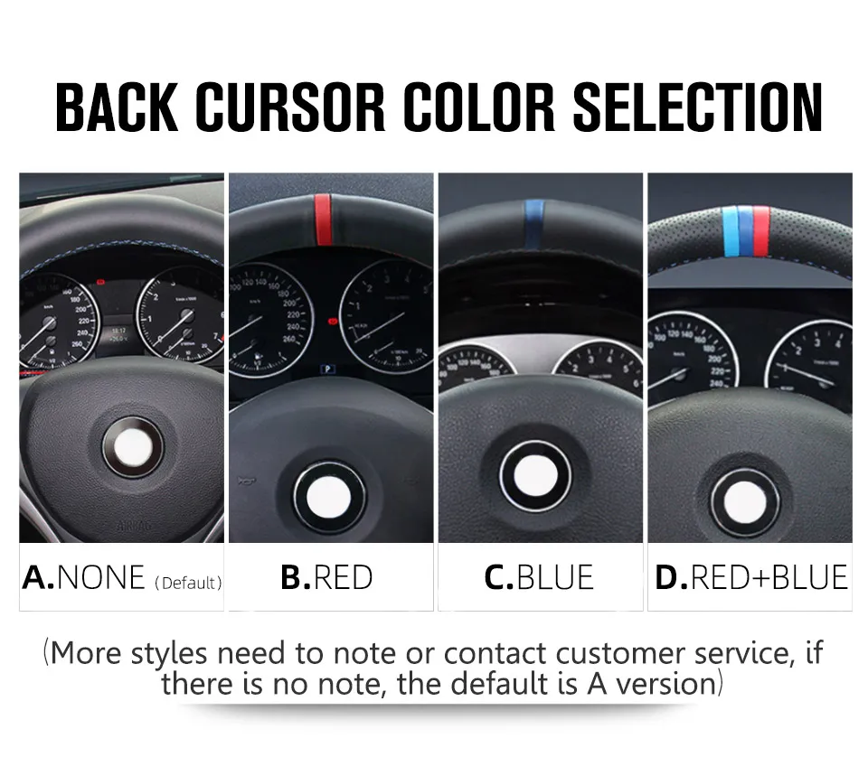 AppDee черная искусственная кожа Чехол рулевого колеса автомобиля для BMW E39 5 серия 1999-2003 E46 3 серии 1999-2005 E53 X5 E36 Z3