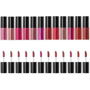 

Mini 12 PCS Liquid Lipstick Set Vegan Halal Matte Innovation Imagic Matte Nude Liquid Lipstick Star Beauty MakeUp Glazed Lot