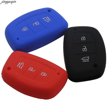 

jingyuqin Remote 3buttons Silicone Car Key Case Cover FOR HYUNDAI TUCSON IX35 SOLARIS i25 i30 MISTRA ACCENT