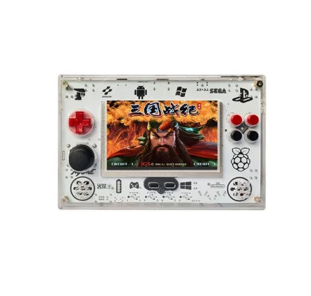 32G Coolbaby горячая Распродажа RS82 5,1 дюймов Raspberry pie с открытым исходным кодом Ретро игровая консоль аркадная игра с 8000 мАч четыре игрока США штекер - Цвет: 32G
