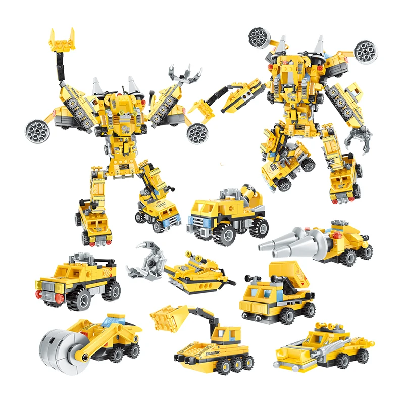 

2019 Engineering Car Tractor Disassembly Assembly Toy Truck Model Toy Vehicles Building Block Kids Toy Gift