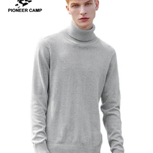 Пионерский лагерь водолазка свитер для мужчин хлопок сплошной трикотаж Повседневный пуловер Мужской AMS902371