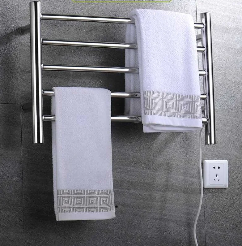 Полка для подогрева и сушки полотенец Ванная комната 304 нержавеющая сталь пятислойная полотенцесушитель настенный Электрический Полотенцесушитель