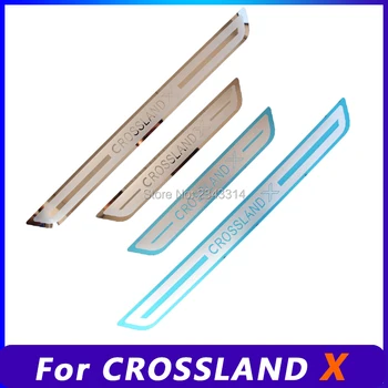 

For Opel Vauxhall CROSSLAND X 2018 2019 2020 Accessories Stainless Door Sill Kick Scuff Plate Protector Trim Cover Car Styling