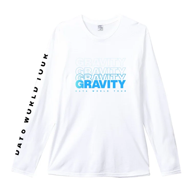 GRAVITY DAY6 World Tour concert Kpop Мужская и женская футболка с длинными рукавами джемпер осенняя и зимняя повседневная тонкая футболка