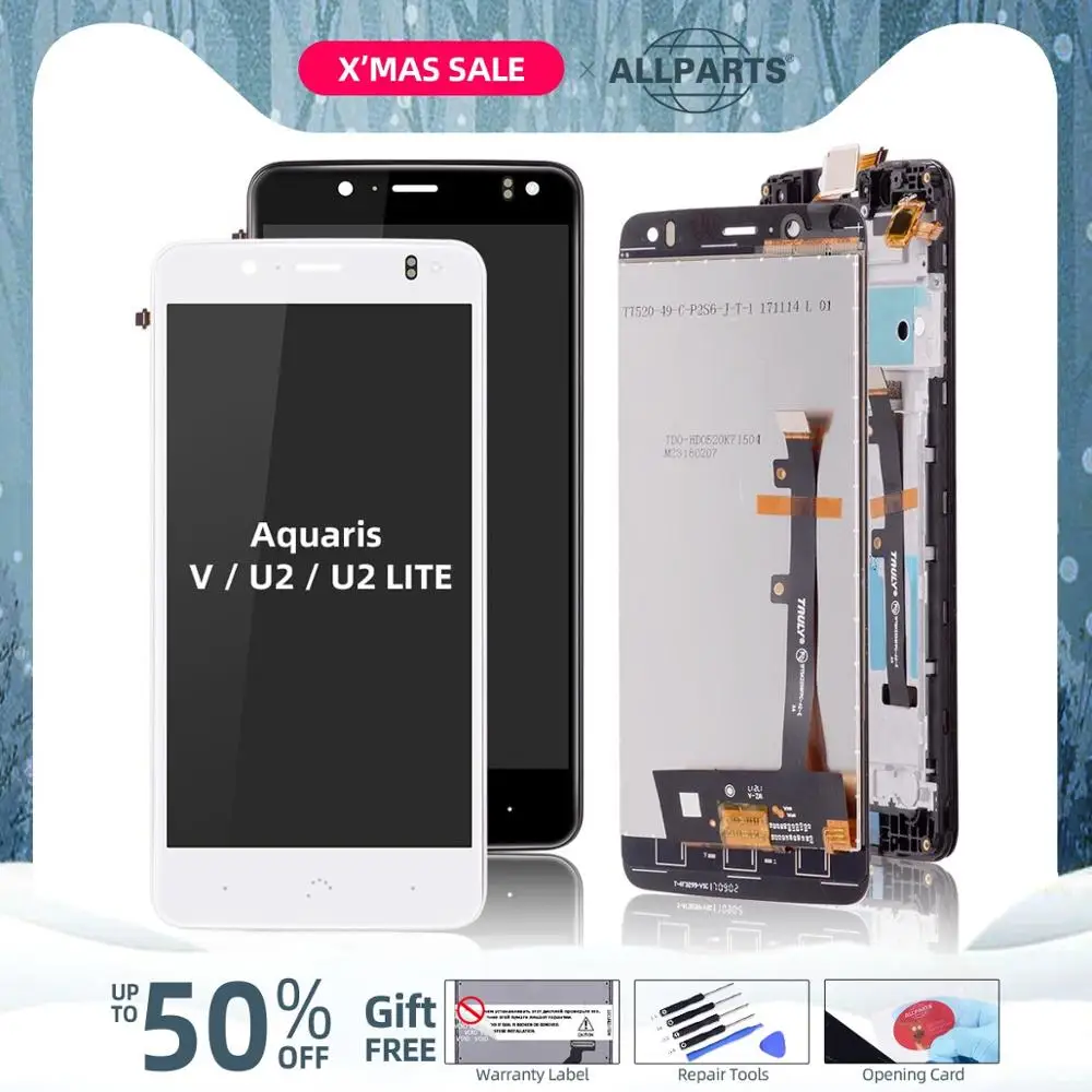 

5.2" Original Displa For BQ Aquaris V LCD Display Touch Screen with Frame Replacement For BQ Aquaris U2 / U2 Lite LCD Display